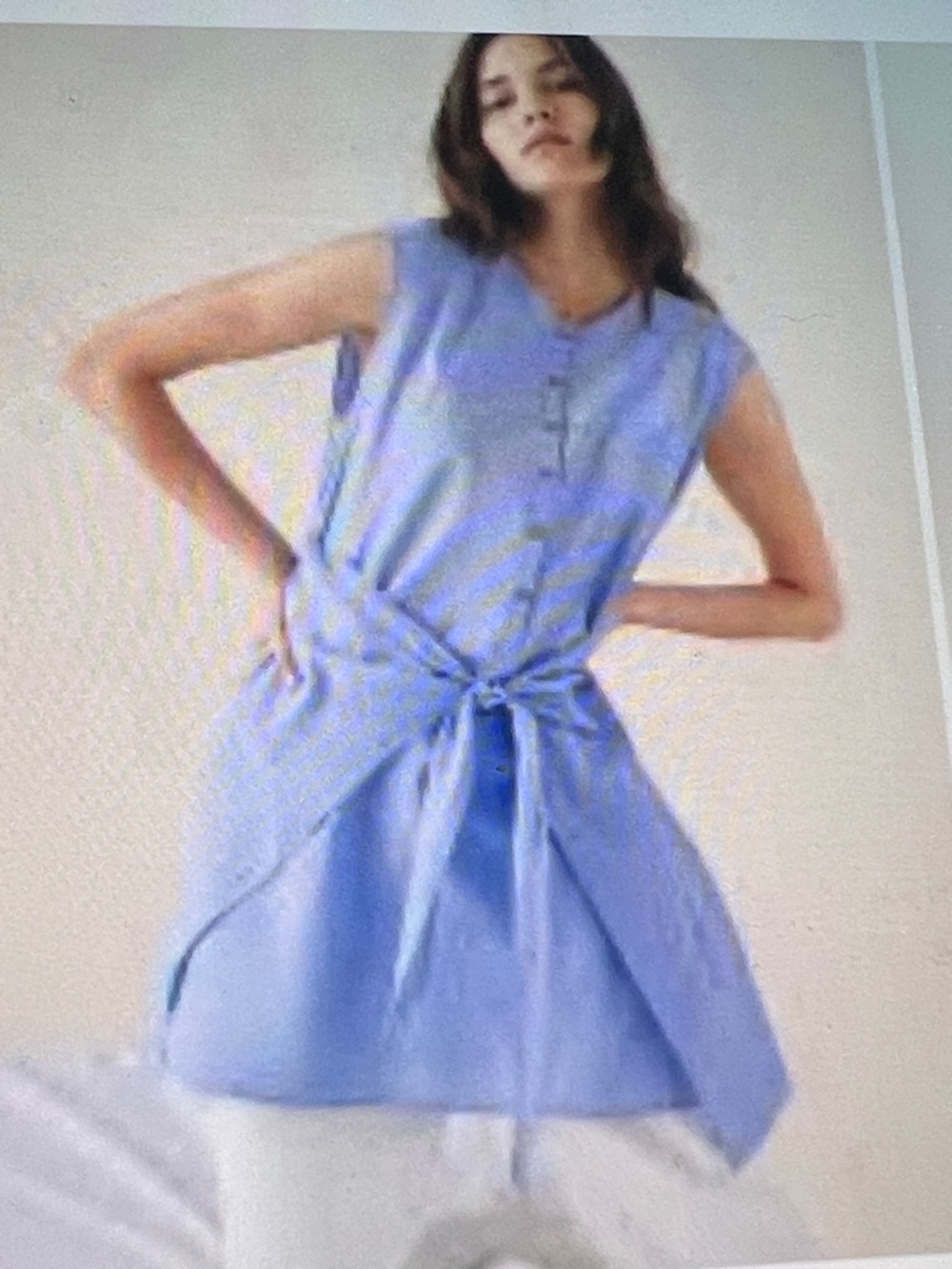 Zara tie front Shirt tunic
